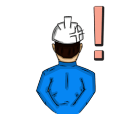 Engineer white hat (V. No background) sticker #12169178