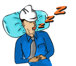 Engineer white hat (V. No background) sticker #12169190