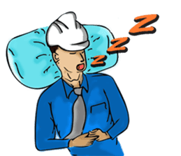 Engineer white hat (V. No background) sticker #12169190