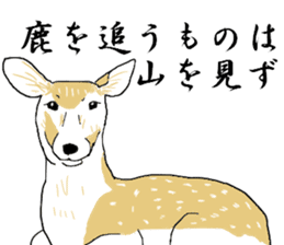 Japanese Proverb of animal sticker #12169252