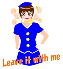 Message Attendant English ver2 sticker #12169306