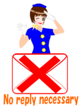 Message Attendant English ver2 sticker #12169309