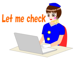 Message Attendant English ver2 sticker #12169317