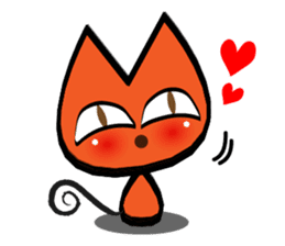 Orange kitten sticker #12170095