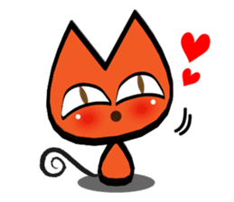 Orange kitten sticker #12170095