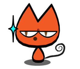 Orange kitten sticker #12170097