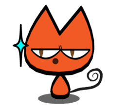 Orange kitten sticker #12170097