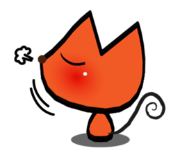 Orange kitten sticker #12170099