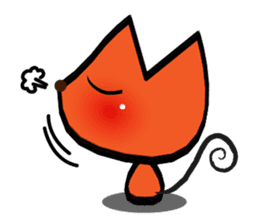 Orange kitten sticker #12170099
