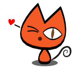 Orange kitten sticker #12170103