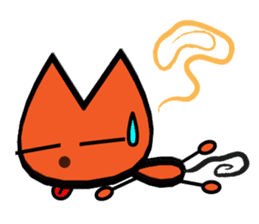 Orange kitten sticker #12170104