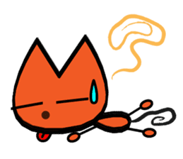 Orange kitten sticker #12170104