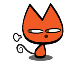 Orange kitten sticker #12170105