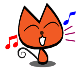 Orange kitten sticker #12170106