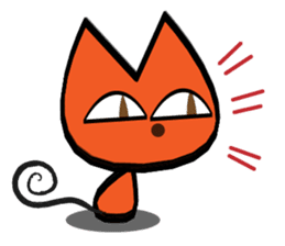 Orange kitten sticker #12170109