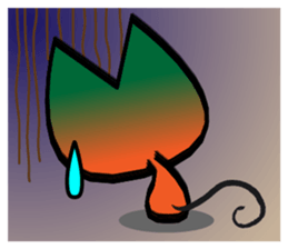 Orange kitten sticker #12170111