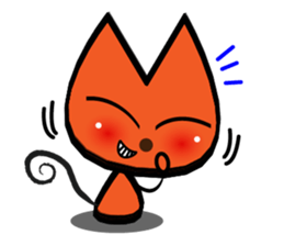 Orange kitten sticker #12170113