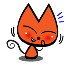 Orange kitten sticker #12170113