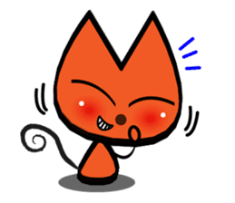 Orange kitten sticker #12170113
