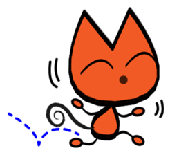 Orange kitten sticker #12170114