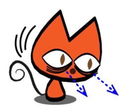 Orange kitten sticker #12170115