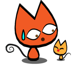 Orange kitten sticker #12170117