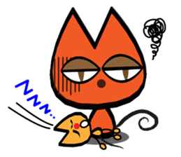 Orange kitten sticker #12170118