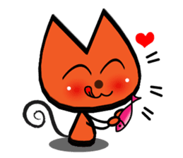 Orange kitten sticker #12170120