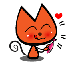 Orange kitten sticker #12170120