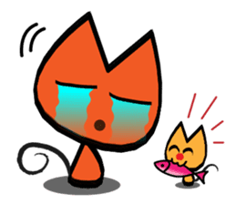 Orange kitten sticker #12170121
