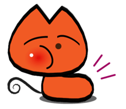 Orange kitten sticker #12170124