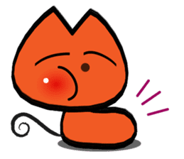 Orange kitten sticker #12170124