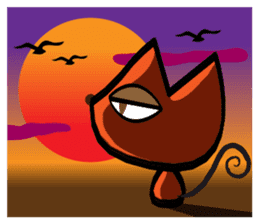 Orange kitten sticker #12170125