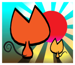 Orange kitten sticker #12170128