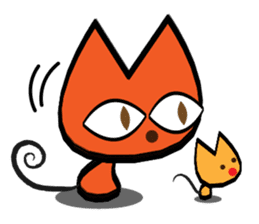 Orange kitten sticker #12170129