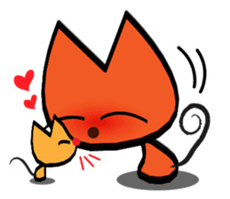 Orange kitten sticker #12170132