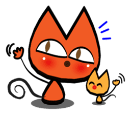 Orange kitten sticker #12170133