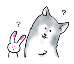 Rabbit and Wolf sticker #12170375