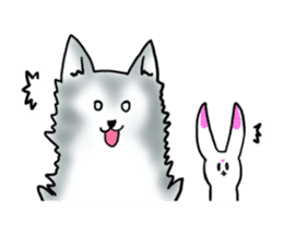 Rabbit and Wolf sticker #12170388