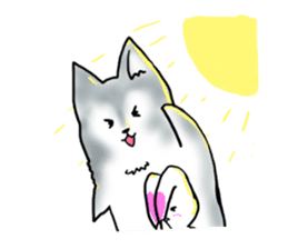 Rabbit and Wolf sticker #12170392