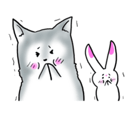 Rabbit and Wolf sticker #12170402