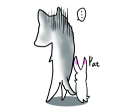 Rabbit and Wolf sticker #12170405