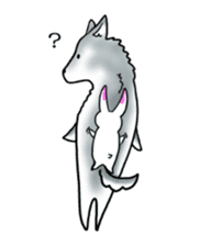 Rabbit and Wolf sticker #12170409