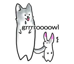 Rabbit and Wolf sticker #12170410