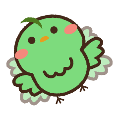 Cute green birds