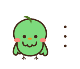 Cute green birds sticker #12170586