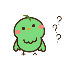 Cute green birds sticker #12170587