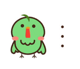 Cute green birds sticker #12170588
