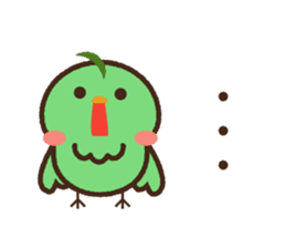 Cute green birds sticker #12170588