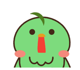 Cute green birds sticker #12170589